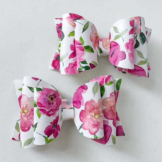 Watercolor Floral Pigtail Set