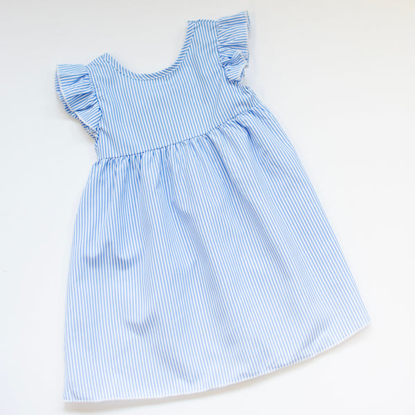 Blue Pinstripe Dress