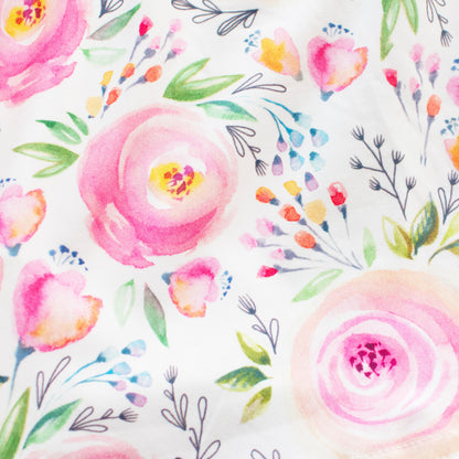 Pink Floral Ruffle Dress