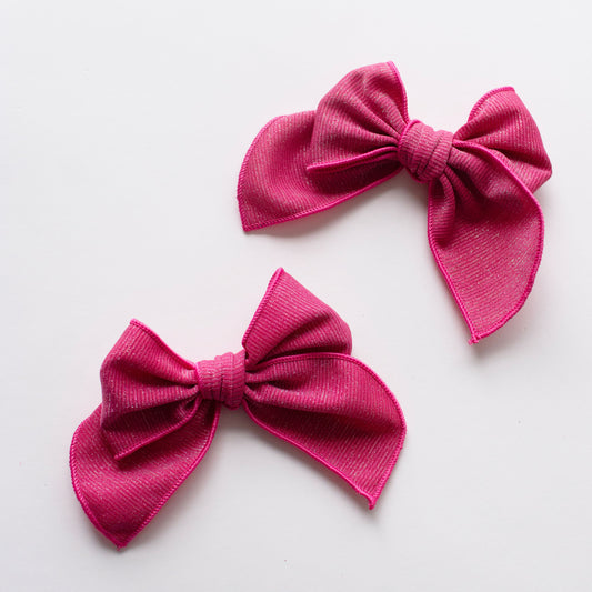Pink & Silver Bow